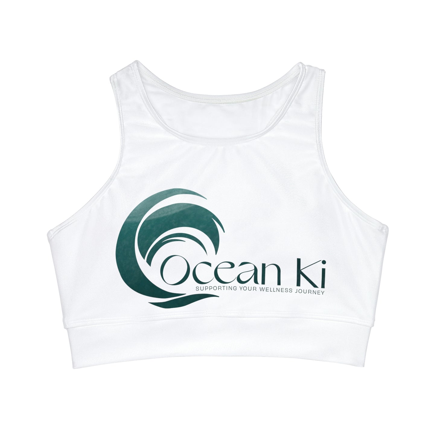 High Neck Crop Bikini Top (AOP)